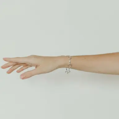 KI Bildbearbeitung Ergebnis: Armband auf Arm montiert mit künstlicher Intelligenz